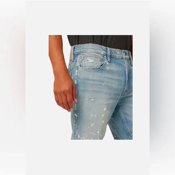 Hudson Jeans Walker Kick Flare Jean Men's in Painter Blue, 29 - Picture 5 of 12